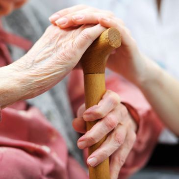 Elderly person maintaining independence at home